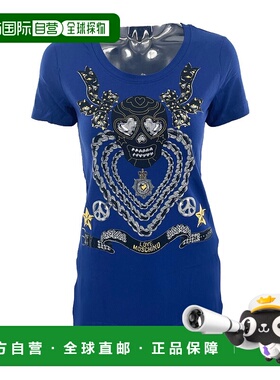 1h可退 香港直邮MOSCHINO 女士T恤 W4F9830E1512W94 AW2024 蓝色