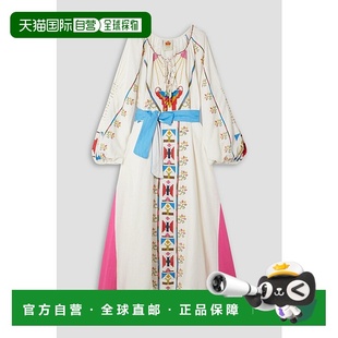 串珠精饰刺绣亚麻混纺府绸长款 1h可退 女士 RIO 连 香港直邮FARM