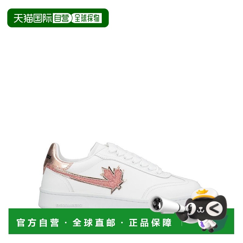 1h可退 【美国直邮】Dsquared2女士休闲鞋平底圆头运动真皮潮流时