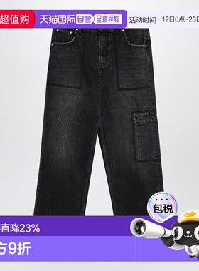 1h可退 香港直邮Represent 男士 水洗黑色牛仔裤 MLM61042DE01