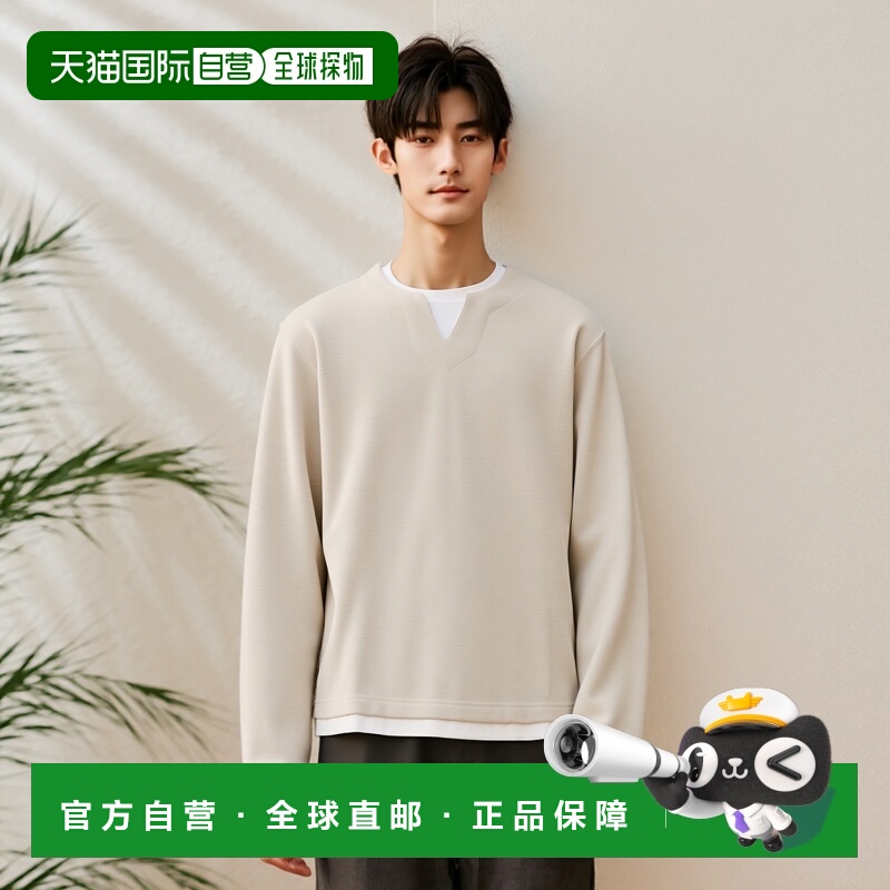 1h可退 日本直邮BEAMS HEART 男士休闲假两件长袖T恤 42140096147