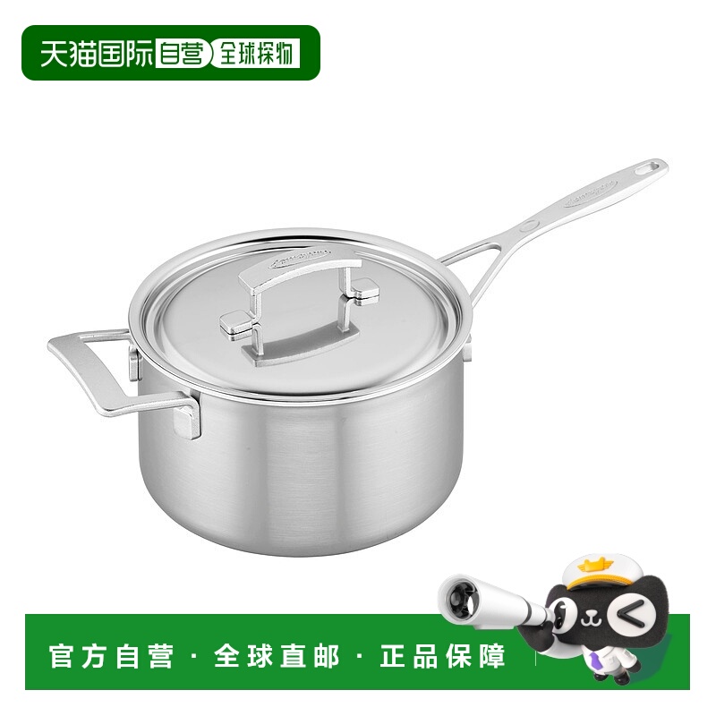 自营 Demeyere Industry 5 层 4 夸脱不锈钢平底锅，带手柄 美国