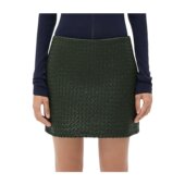 编织皮质半身裙 潮奢 713527V2B90 葆蝶家 女士 Bottega Veneta