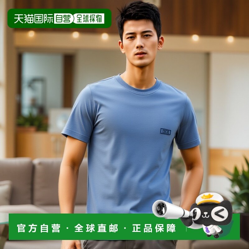 香港直邮DIOR 男士T恤 413J650C0862C585 AW2025 蓝色 Icons T恤