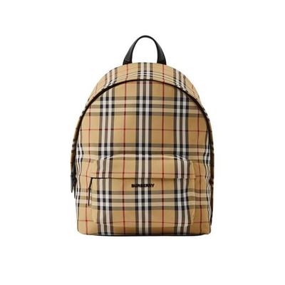 潮奢 Burberry 男士Jett Check Backpack 双肩包