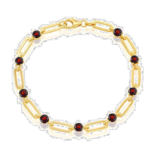 自营 simona纯银 5 毫米圆形回形针手链 - 红色 美国奥莱直发