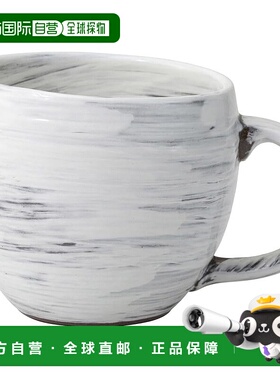 【日本直邮】波佐見焼 马克杯 容量约340ml 拉丝 白色 25247