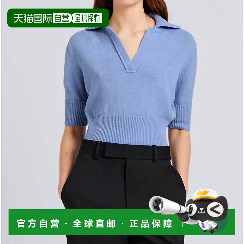 自营proenza schoulerWomen's Reeve Cotton Knit Polo Shirt In