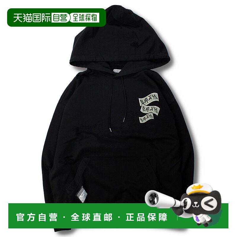 1h可退 日本直邮GALFY男女同款宽松连帽卫衣 右侧原创标签设计 裏