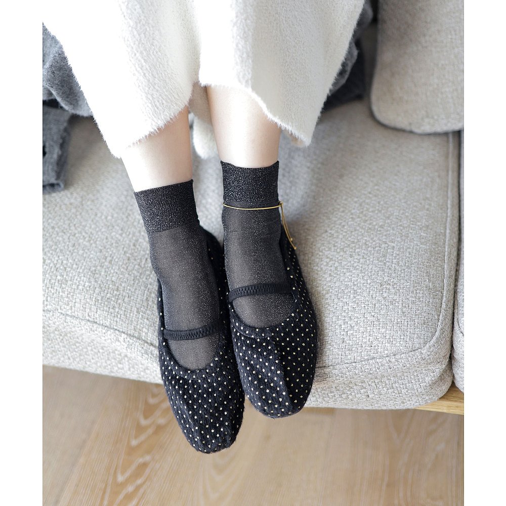 SESTO 女士金色点缀平底玛丽珍鞋 dtp52031