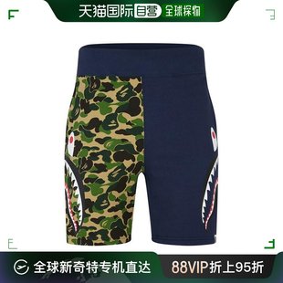 猿人头 迷彩侧边运动短 男士 Bathing Ape Shark 香港直邮潮奢