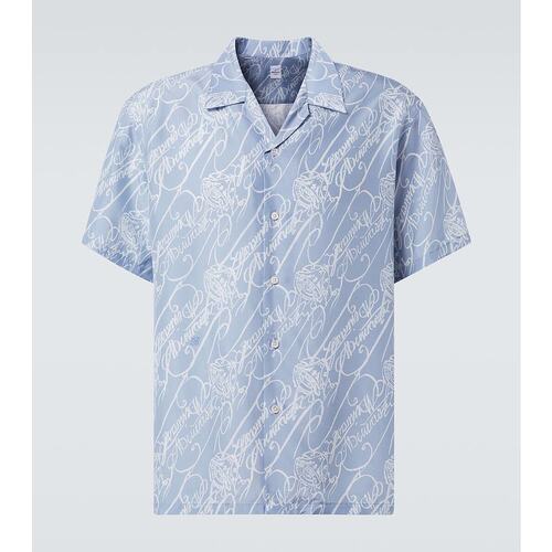 Berluti 伯尔鲁帝 男士 Scritto 真丝保龄球衬衫 004119