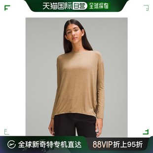 Heathered 日潮跑腿Lululemon Alls 罗纹长袖 衬衫 Action Back