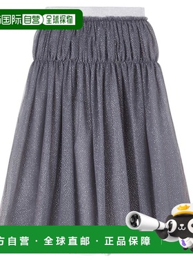 1h可退 香港直邮潮奢 il gufo 女童 精饰薄纱半身裙童装 grey灰色