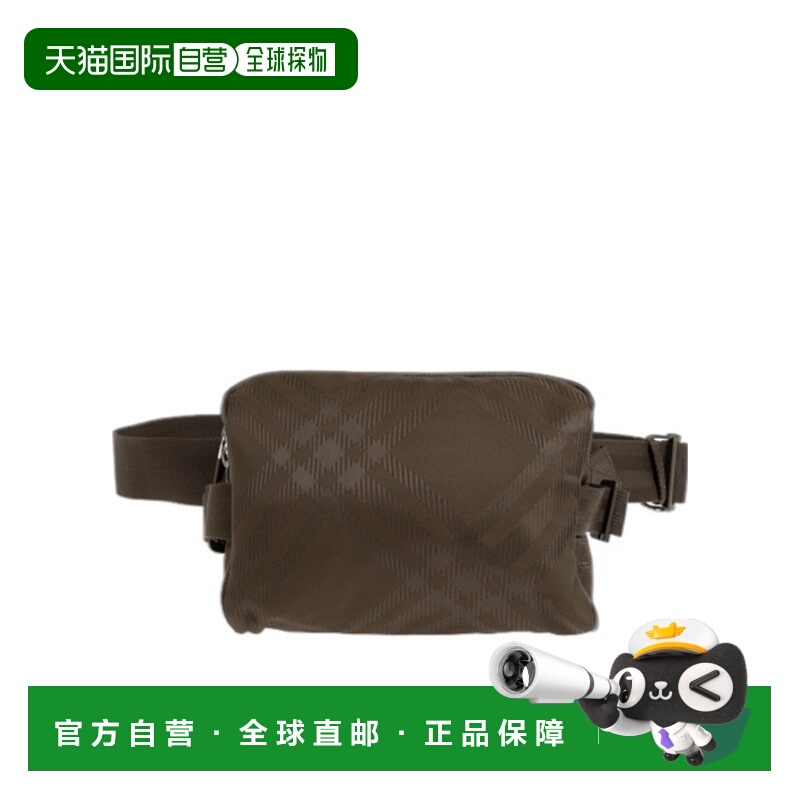 1h可退 香港直邮BURBERRY 男士斜挎包 80958781 AW2024 棕色 格纹