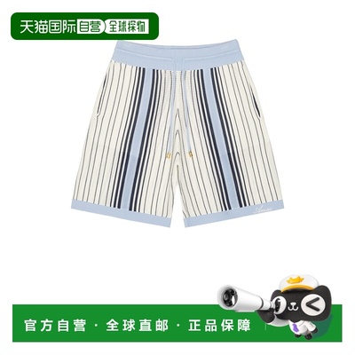 1h可退 香港直邮AMIRI 男士 Script 条纹短裤 AMKNSH1048