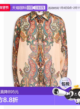 香港直邮ZIMMERMANN 女士 佩斯利印花苎麻衬衫 1257TSS242MULTIPA
