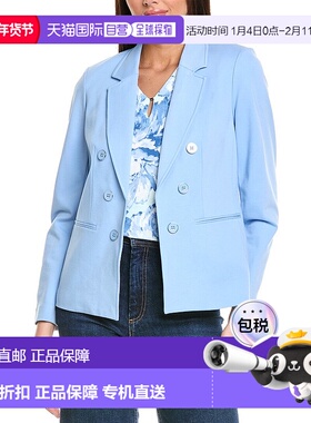 自营 Jones New York人造双排扣夹克-蓝色外套 美国直发奥莱