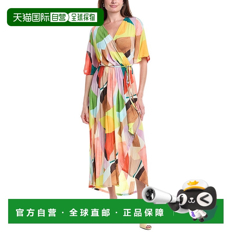 自营ALDO MARTINS Jofre Midi Wrap Dress - green 美国奥莱直发
