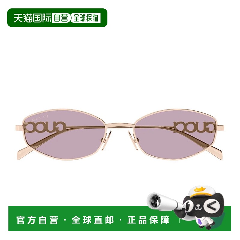 1h可退 香港直邮GUCCI 女士眼镜 180S57H0A16616 SS2025 金色 Guc
