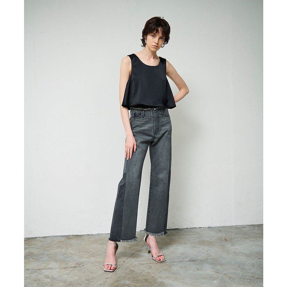 GRACE CLASS 女士无腰带设计直筒牛仔裤 0224211064