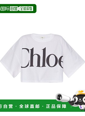 香港直邮CHLOÉ 女士衬衫 CH24AJH09183101 AW2025 白色 Chloe Log