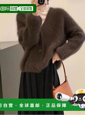 1h可退 日本直邮WEGO 女装 V领仿羊羔毛针织开衫 DF25WN12L0005