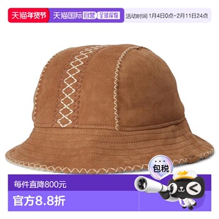 1h可退 香港直邮Ugg 女士 Atherson 刺绣帽子 brown棕色 舒适时尚