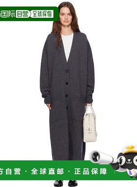 1h可退 香港直邮潮奢 Jil Sander 吉尔 桑达 女士 灰色 Long V-Ne