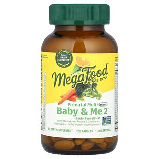 香港直邮MegaFood,Baby & Me 2，产前多种迷你片，120 片