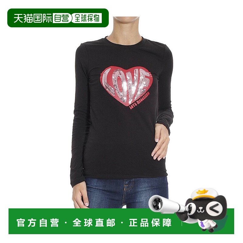 1h可退 香港直邮MOSCHINO 女士衬衫 W4F4305E1512C74 AW2024 黑色