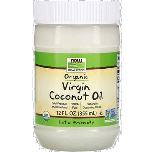 香港直发 Now诺奥有机食用初榨椰子油355ml冷压未精炼天然