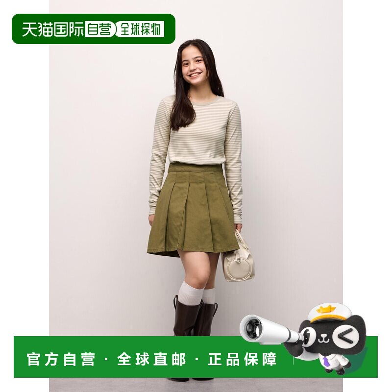 日本直邮GU TEEN百褶迷你裙JR UL半身裙A字裙百褶裙