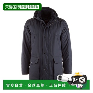 海军蓝立领棉服潮流百搭I19P2046 Shark鲨鱼男士 香港直发Paul