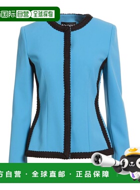 1h可退 香港直邮潮奢 moschino 女士 夹克 blue蓝色 舒适时尚