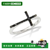 美国奥 jewels savvy 自营 钻石戒指 cie 925 黑色 0.10TCW