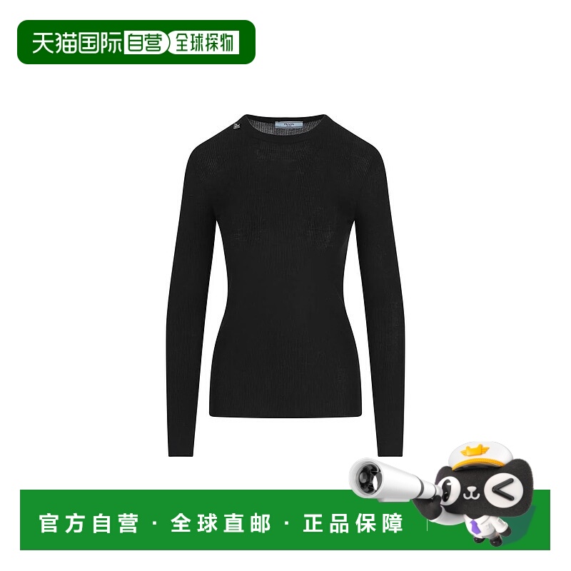 香港直邮PRADA 女士针织衫 P24Z2C18PXF0002P26 SS2026 黑色