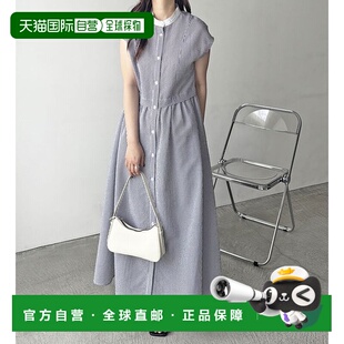 日本直邮GeeRA 牧师配色腰部褶皱衬衫连衣裙 [R04609EW14258]