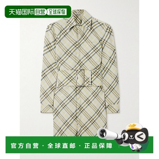 香港直邮Burberry bend 巴宝莉 linen 束带格纹迷你 女士 1h可退