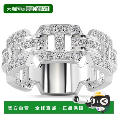 自营 pompeii31 1/4 克拉钻石戒指 男士实验室培育戒指 10k 白金