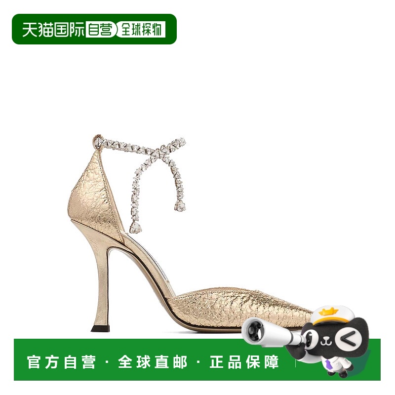 1h可退 香港直邮JIMMY CHOO 女士凉鞋 STEVIE100GZB CO 金色 Stev