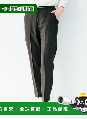 1h可退 日本直邮UNTITLED 女装 杢调感 舒适松紧腰 梭织锥形裤 50