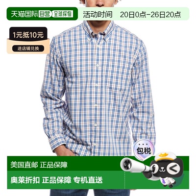 自营Brooks Brothers Regular Fit Woven Shirt - blue 美国奥莱