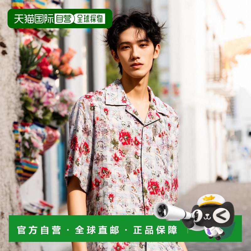 1小时内可退 香港直邮潮奢 Diesel 迪赛 男士 Leys 短袖系扣衬衫