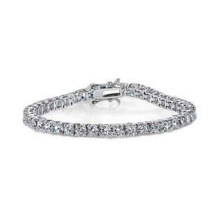 自营GENEVIVE Sterling Silver Cubic Zirconia Tennis Bracelet