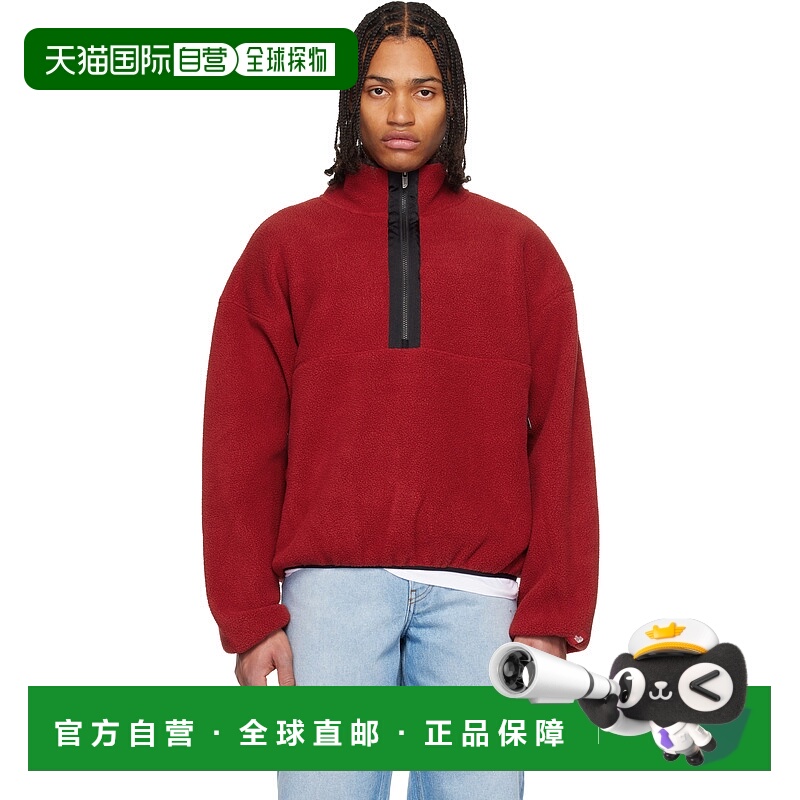 香港直邮the north face 北面 男士 红色 TNF Red Box 1/2 Zip Fl