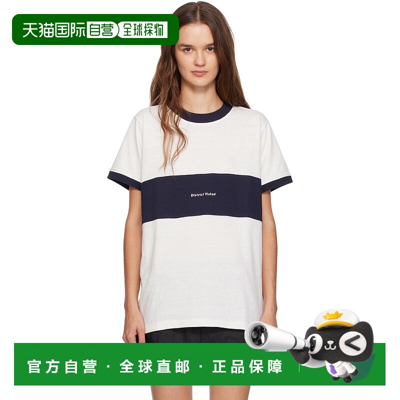 1h可退 香港直邮潮奢 District Vision 女士 灰白色 Ringer T 恤