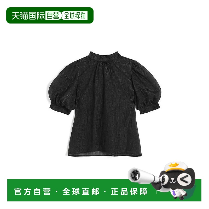 日本直邮日潮 GRL 杨柳闪光雪纺蝴蝶结泡泡袖衬衫 tg629上衣