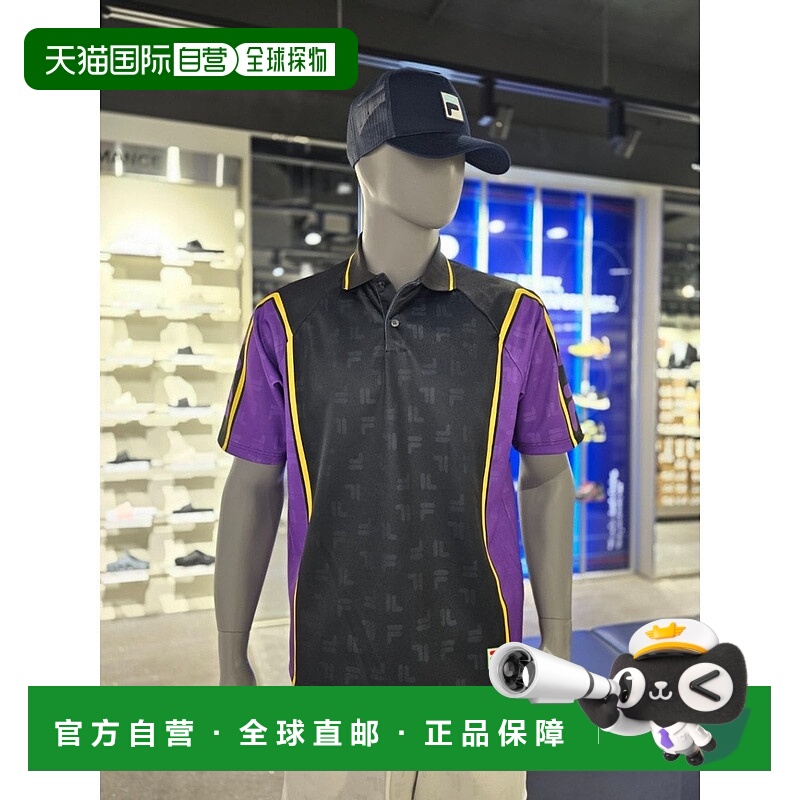 韩国直邮FILA [Paju] 惠拉 F 巴雷塔提花 POLO T恤（FO252TS10X00