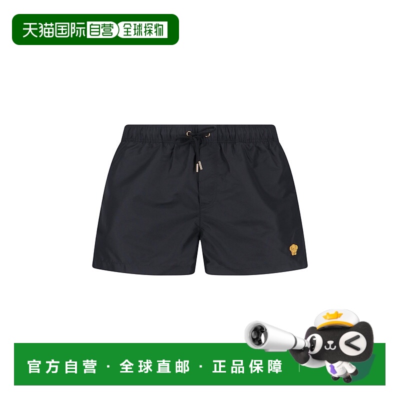 1h可退 香港直邮潮奢 versace 范思哲 男士 clothing 海滩黑色泳